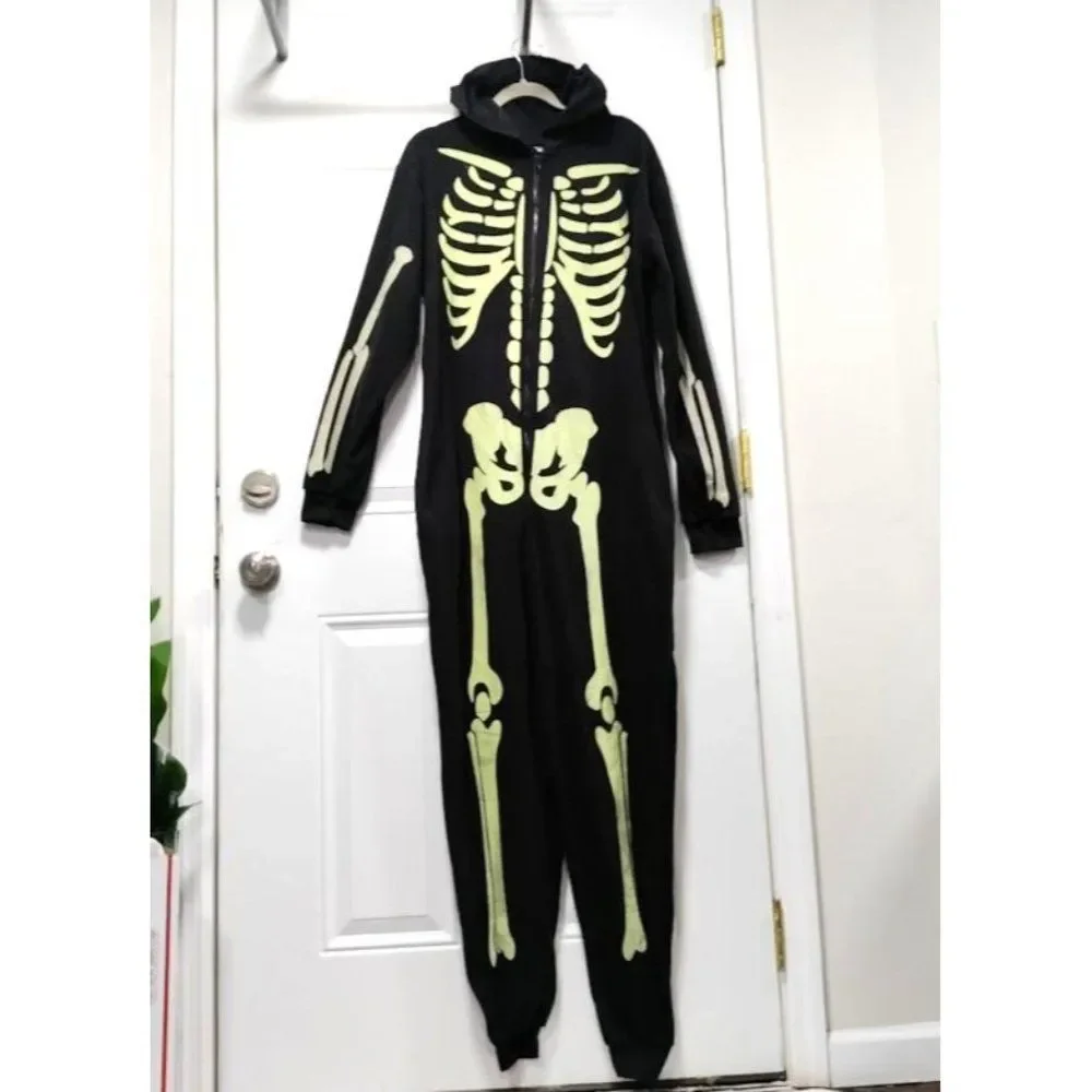 NWT #FOLLOWME Glow In The Dark Skelton KIDS Onesie S, M
